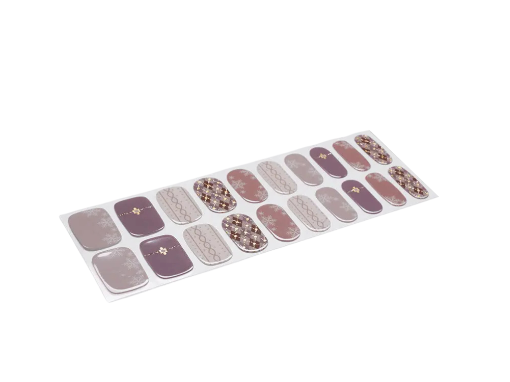 Winter Whisper semi-cured gel nail strips by MANITIME – detail 4