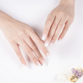 White Elegance semi-cured gel nail strips by MANITIME