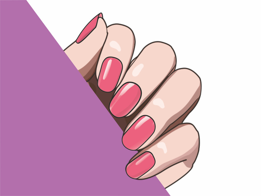 Vibrant Coral semi-cured gel nail strips by MANITIME – detail 4