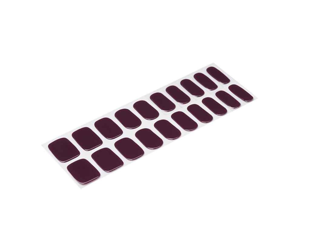 Deep Burgundy semi-cured gel nail strips by MANITIME – detail 4