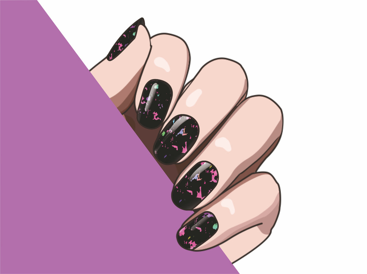 Nightfall Sparkle semi-cured gel nail strips by MANITIME – detail 6