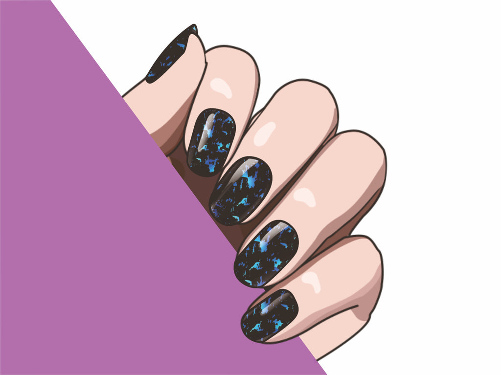 Midnight Sparkle semi-cured gel nail strips by MANITIME – detail 6