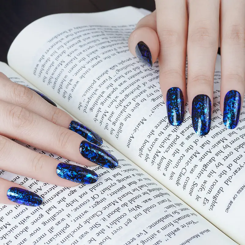 Midnight Sparkle semi-cured gel nail strips by MANITIME – detail 4
