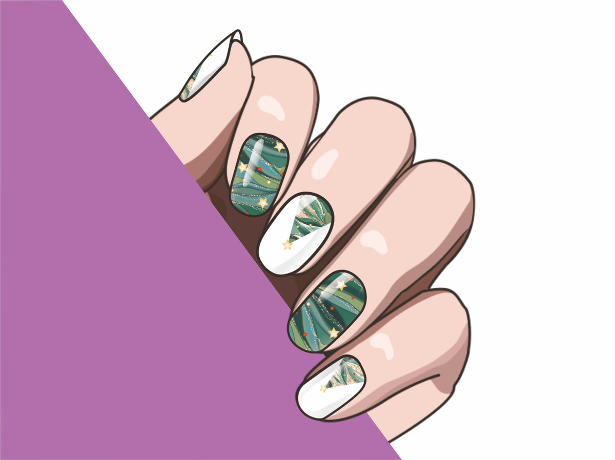 Enchanted Forest semi-cured gel nail strips by MANITIME – detail 3