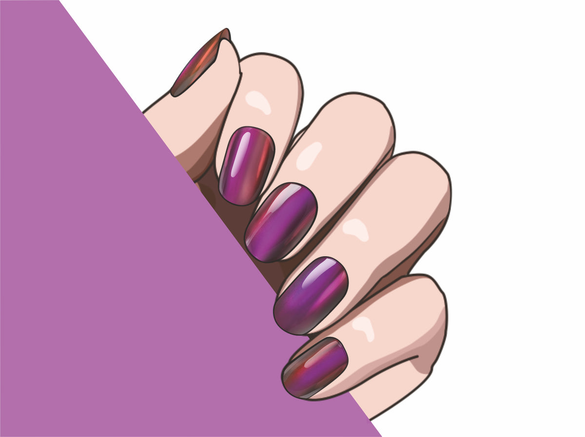 Iridescent Charm semi-cured gel nail strips by MANITIME – detail 3