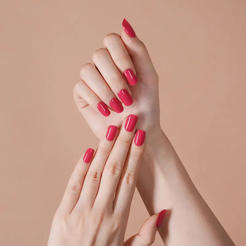 Strawberry Kiss semi-cured gel nail strips by MANITIME