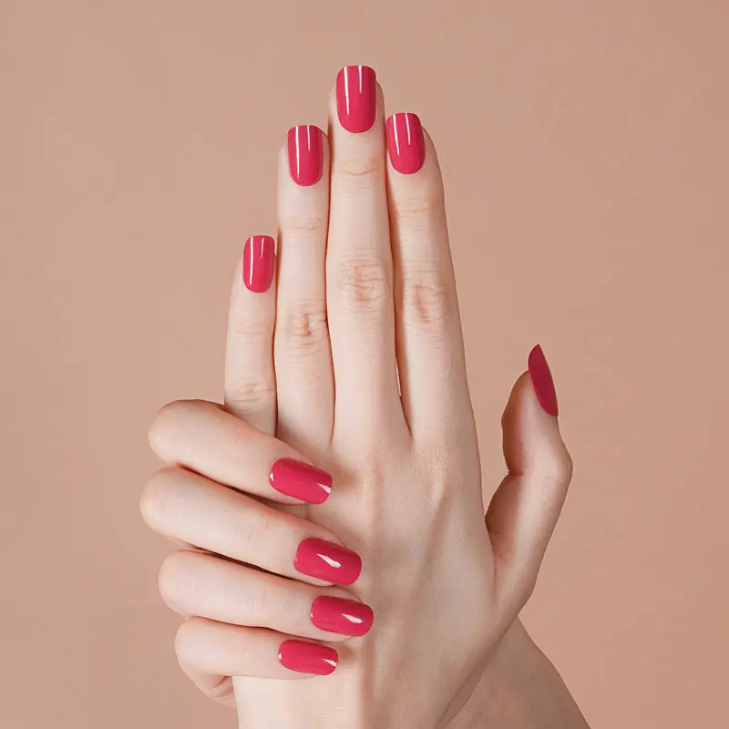 Strawberry Kiss semi-cured gel nail strips by MANITIME – detail 2