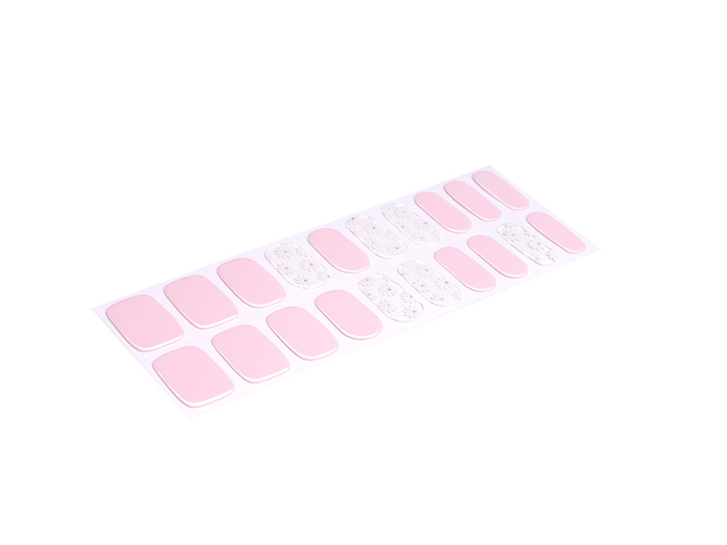 Delicate Daisy semi-cured gel nail strips by MANITIME – detail 7