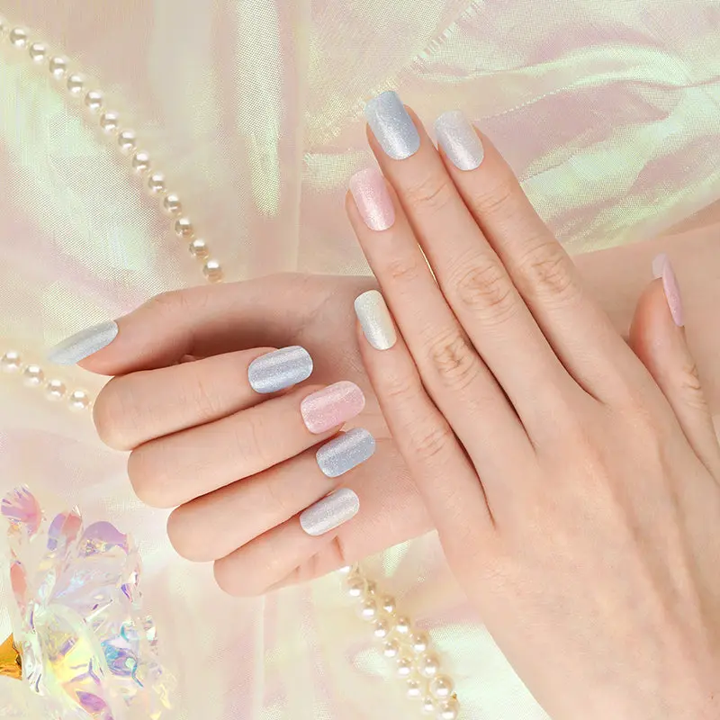Pink Bloom semi-cured gel nail strips by MANITIME – detail 2