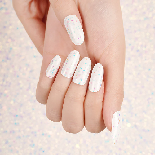 Candy Confetti semi-cured gel nail strips by MANITIME