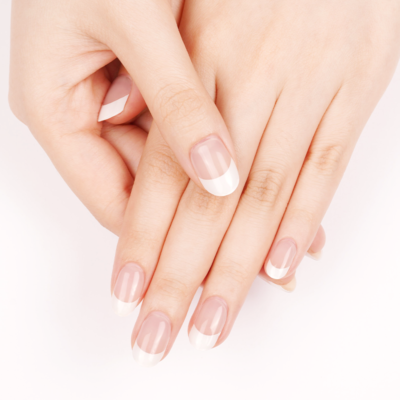 Timeless French semi-cured gel nail strips by MANITIME – detail 3