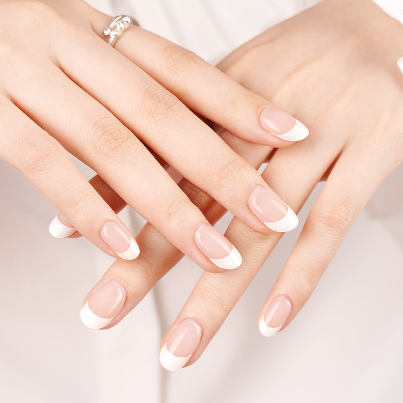 Timeless French semi-cured gel nail strips by MANITIME – detail 2