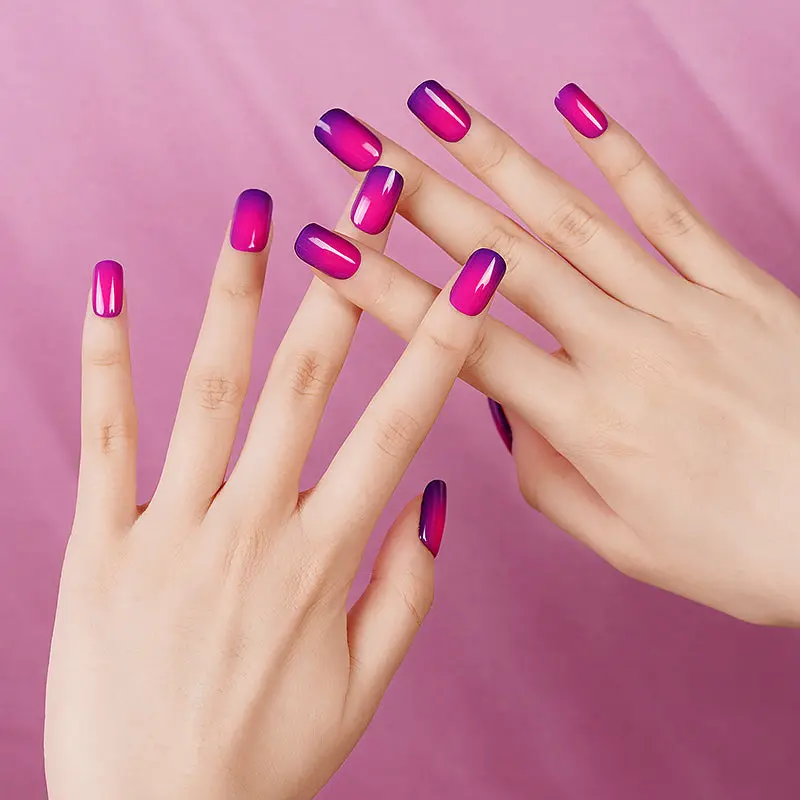 Magenta Mystique semi-cured gel nail strips by MANITIME – detail 3
