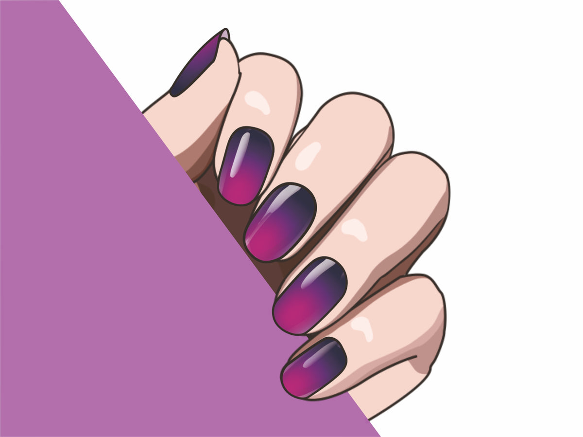 Magenta Mystique semi-cured gel nail strips by MANITIME – detail 5