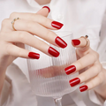Red Dream semi-cured gel nail strips by MANITIME