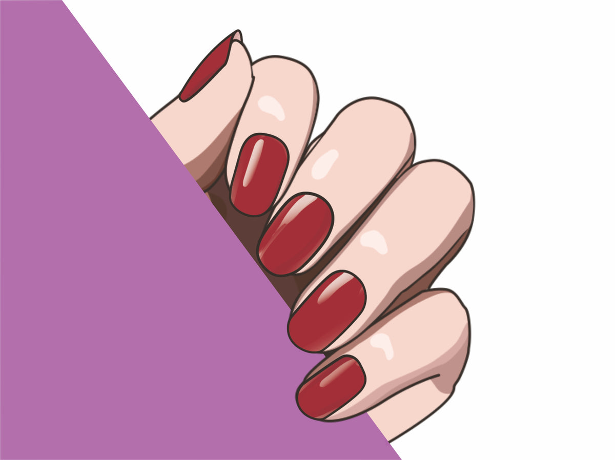 Red Dream semi-cured gel nail strips by MANITIME – detail 4