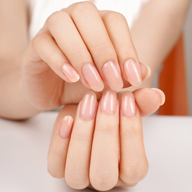 Nude Elegance semi-cured gel nail strips by MANITIME