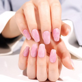 Pink Marble semi-cured gel nail strips by MANITIME