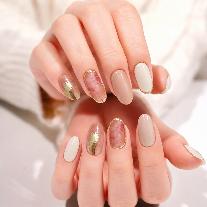 Golden Blush – Gel Nail Strips