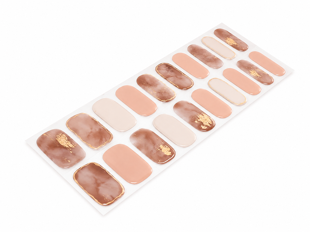 Golden Blush semi-cured gel nail strips by MANITIME – detail 2