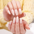 Cream Touch semi-cured gel nail strips by MANITIME