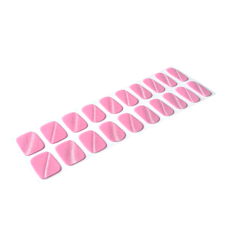 Pink Cateye semi-cured gel nail strips by MANITIME – detail 2