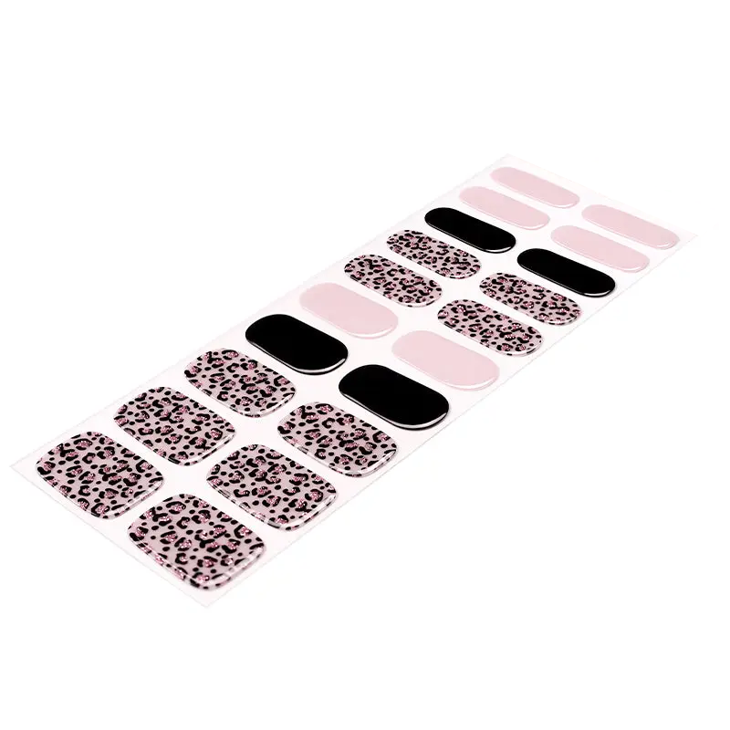 Pink Safari semi-cured gel nail strips by MANITIME – detail 3