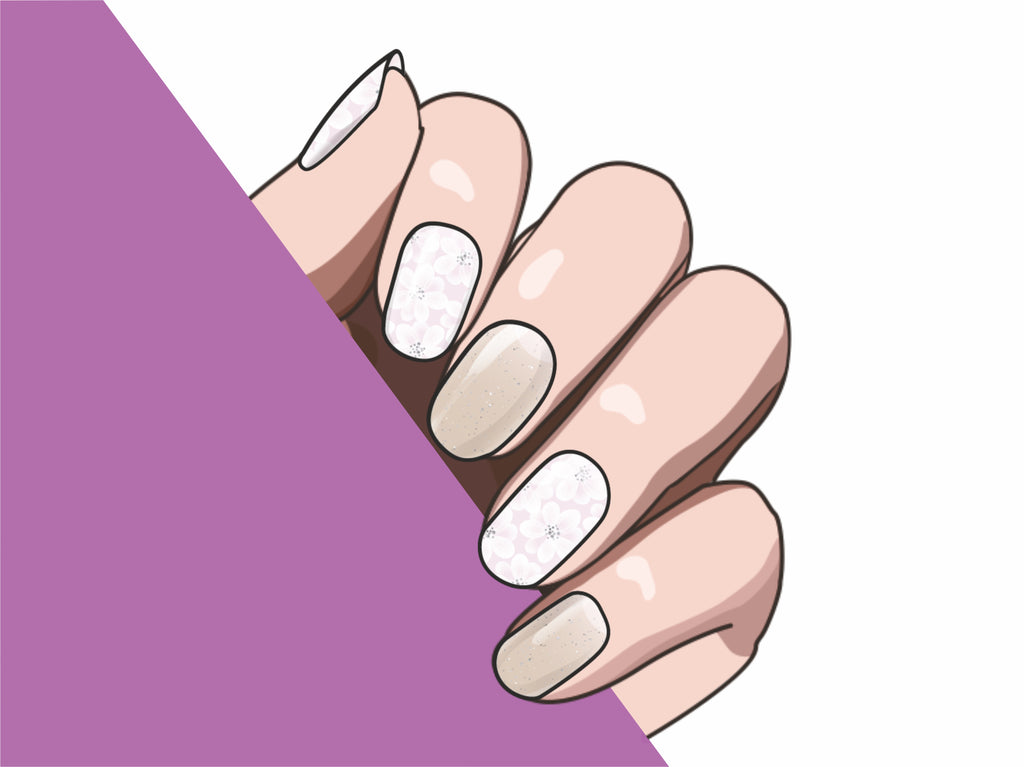 Moonlit Garden semi-cured gel nail strips by MANITIME – detail 4