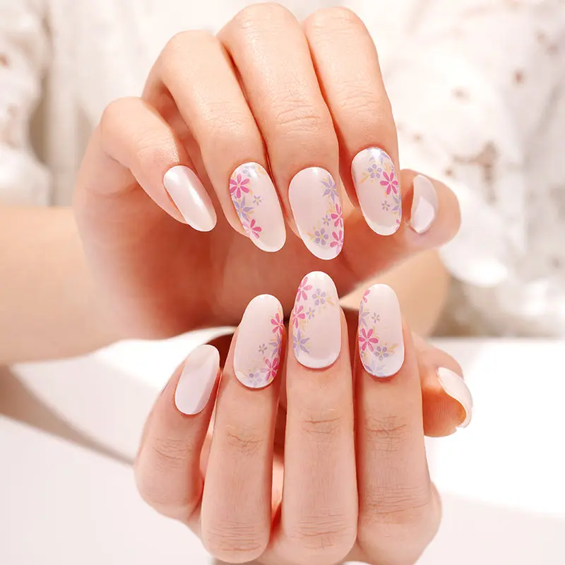 Flower Touch semi-cured gel nail strips by MANITIME