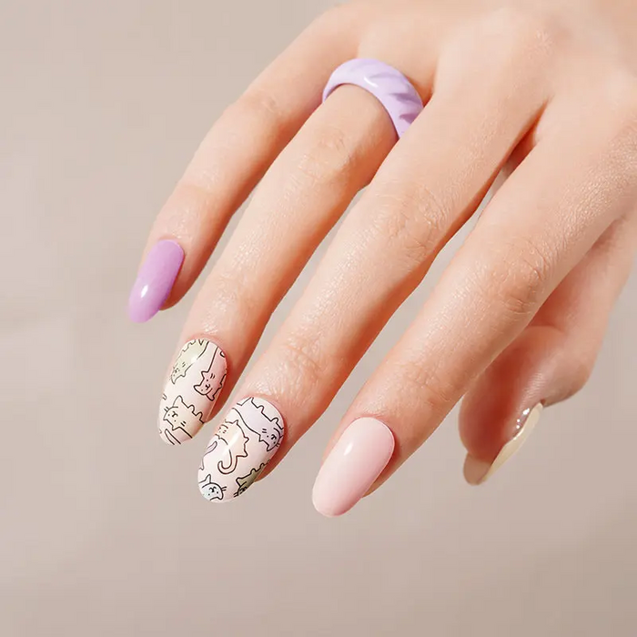 Pastel Cats – Gel Nail Strips