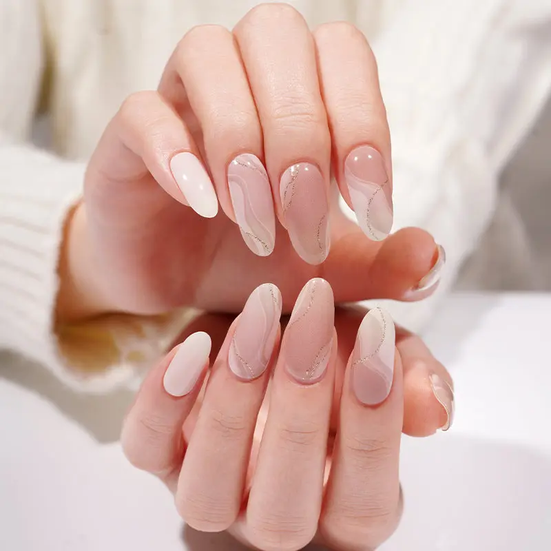 Sand Dune semi-cured gel nail strips by MANITIME