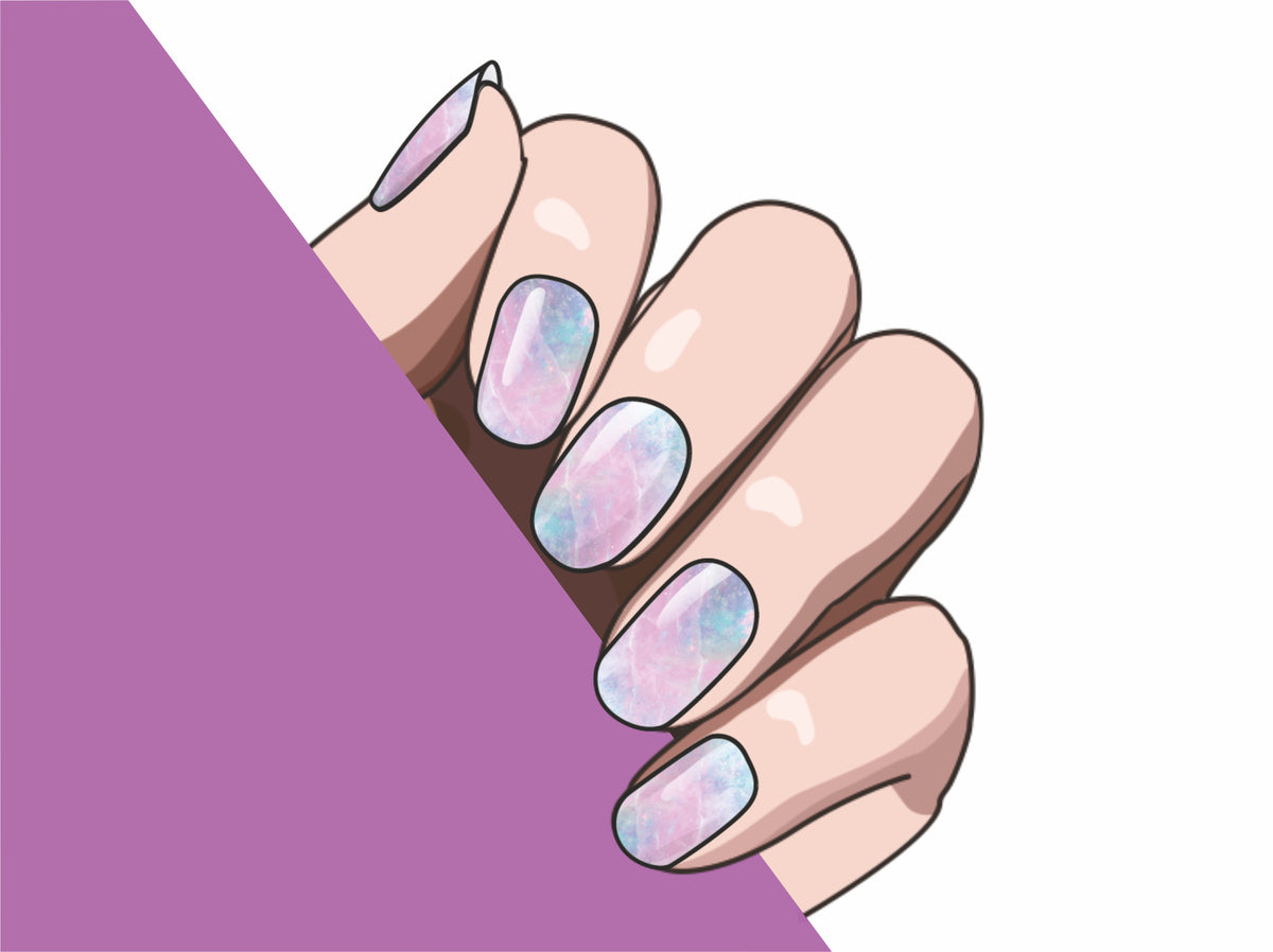 Icy Fantasy semi-cured gel nail strips by MANITIME – detail 4