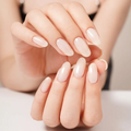 Nude Cream semi-cured gel nail strips by MANITIME