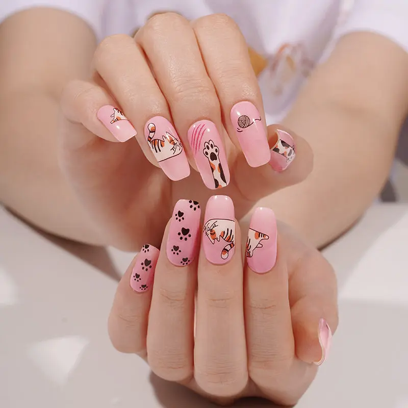 Meow Mood semi-cured gel nail strips by MANITIME
