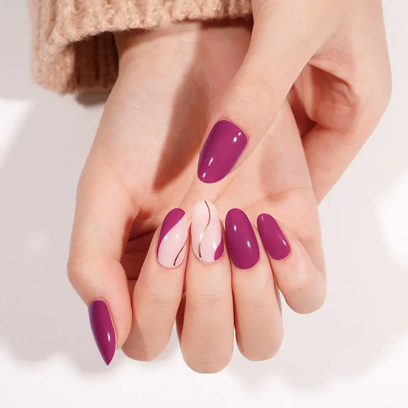 Violet Lines semi-cured gel nail strips by MANITIME – detail 2