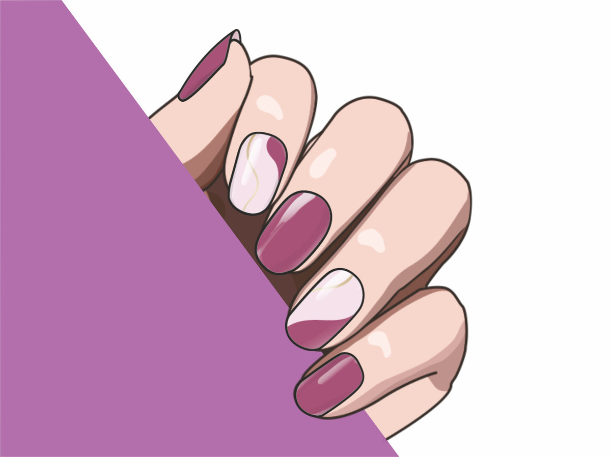 Violet Lines semi-cured gel nail strips by MANITIME – detail 5