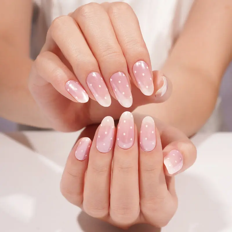 Powder Dots semi-cured gel nail strips by MANITIME